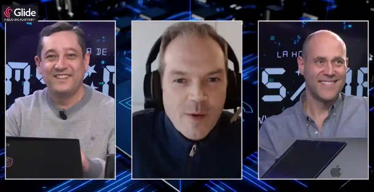Rich Fairbairn, Jorge Mediavilla and Manuel Gómez in La Hora de CMS MAG T2E8