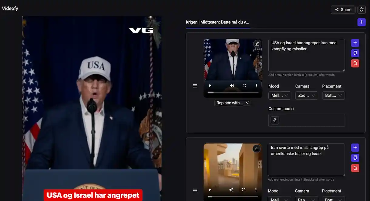 Schibsted releases a open source tool that turns news articles into AI videos